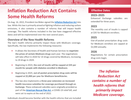 Inflation Reduction Act Contains Some Health Reforms
